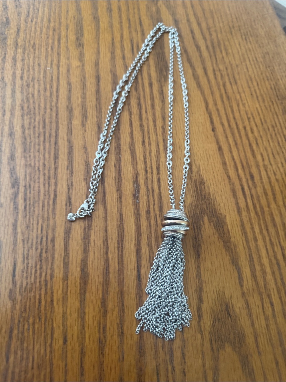 Brighton Silver-Tone Multi-Strand Tassel Necklace.